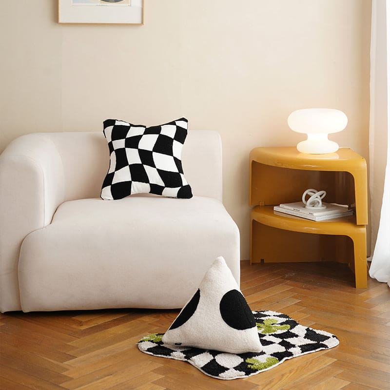 Checkerboard Pillow Living Room Sofa Combination
