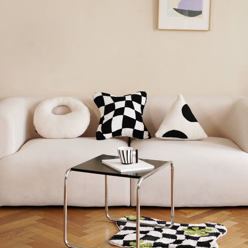 Checkerboard Pillow Living Room Sofa Combination