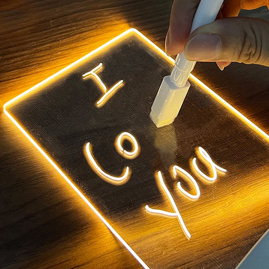 Creative Note Board Creative Led Night Light USB Message Board Holiday Light With Pen Gift For Children Girlfriend Decoration Night Lamp - Eva store