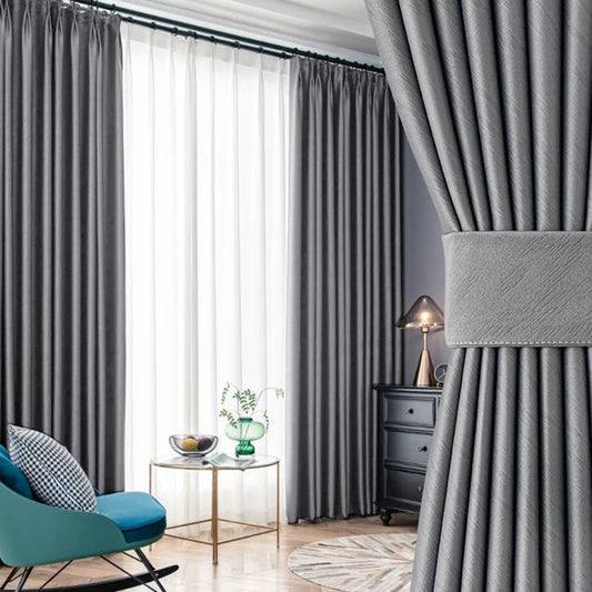 Modern American Luxury Drapes Thickened Shading Insulation Living Room Curtains